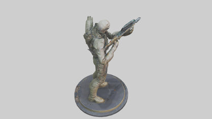 Digital Hunter statue model 3D model