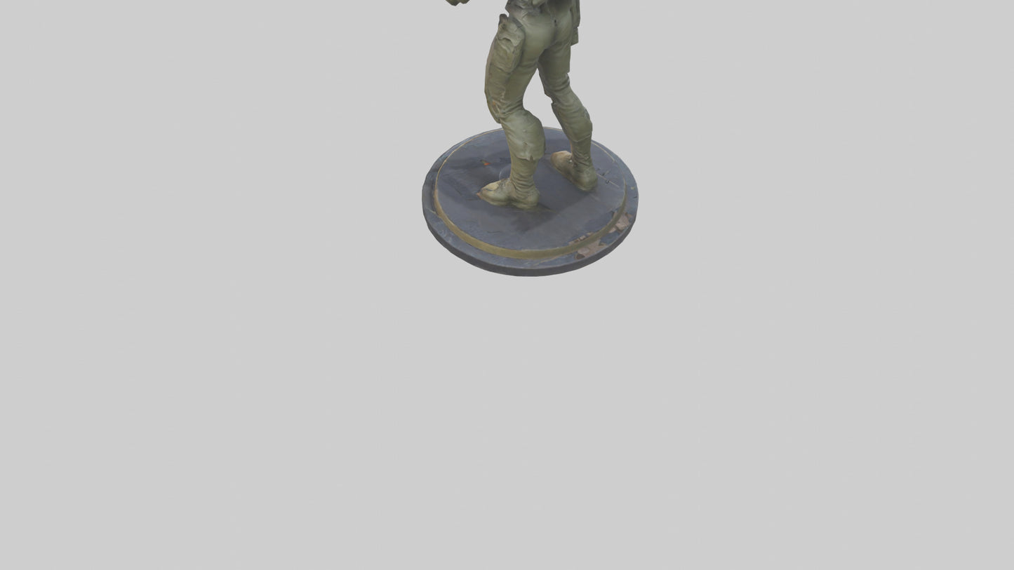 Digital Hunter statue model 3D model