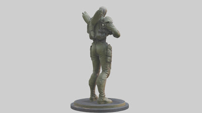 Digital Hunter statue model 3D model