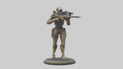 Digital Hunter statue model 3D model