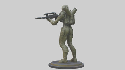 Digital Hunter statue model 3D model