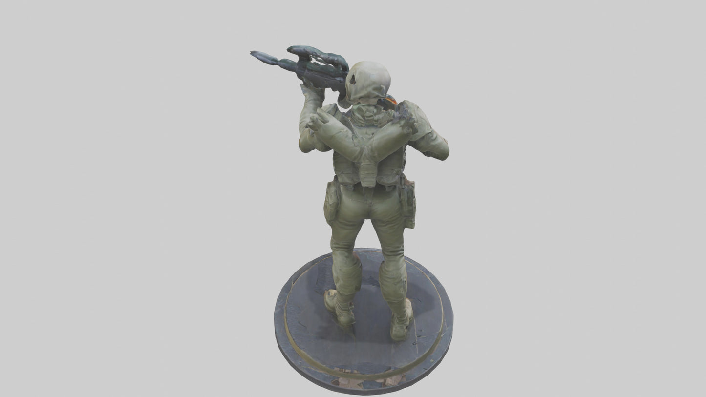 Digital Hunter statue model 3D model