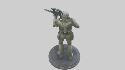 Digital Hunter statue model 3D model
