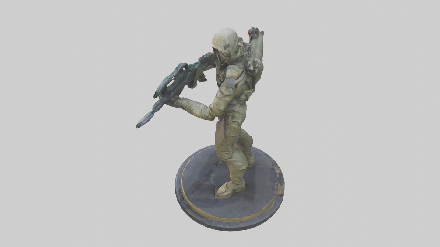 Digital Hunter statue model 3D model
