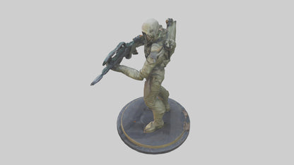 Digital Hunter statue model 3D model