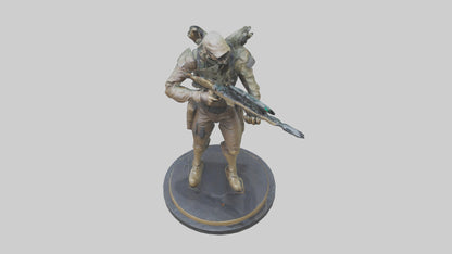 Digital Hunter statue model 3D model