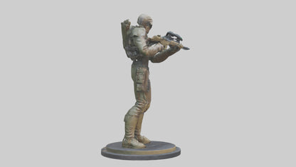 Digital Hunter statue model 3D model