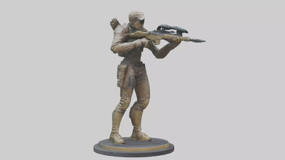 Digital Hunter statue model 3D model
