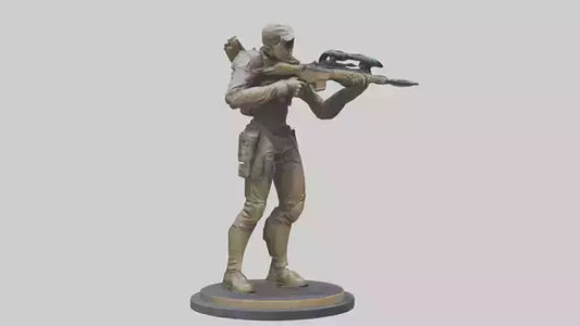 Digital Hunter statue model 3D model