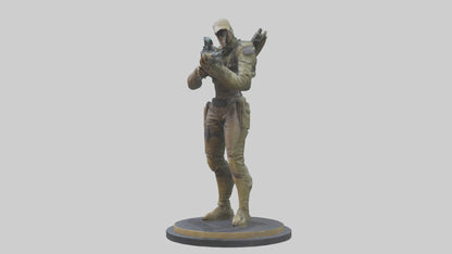 Digital Hunter statue model 3D model