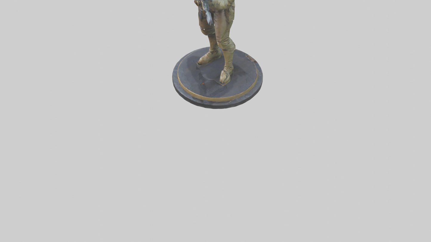 Digital Hunter statue model 3D model