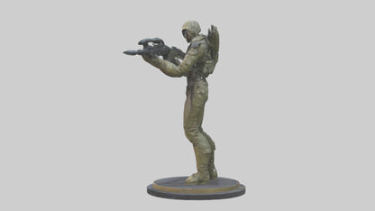 Digital Hunter statue model 3D model