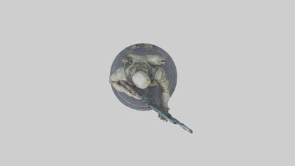 Digital Hunter statue model 3D model