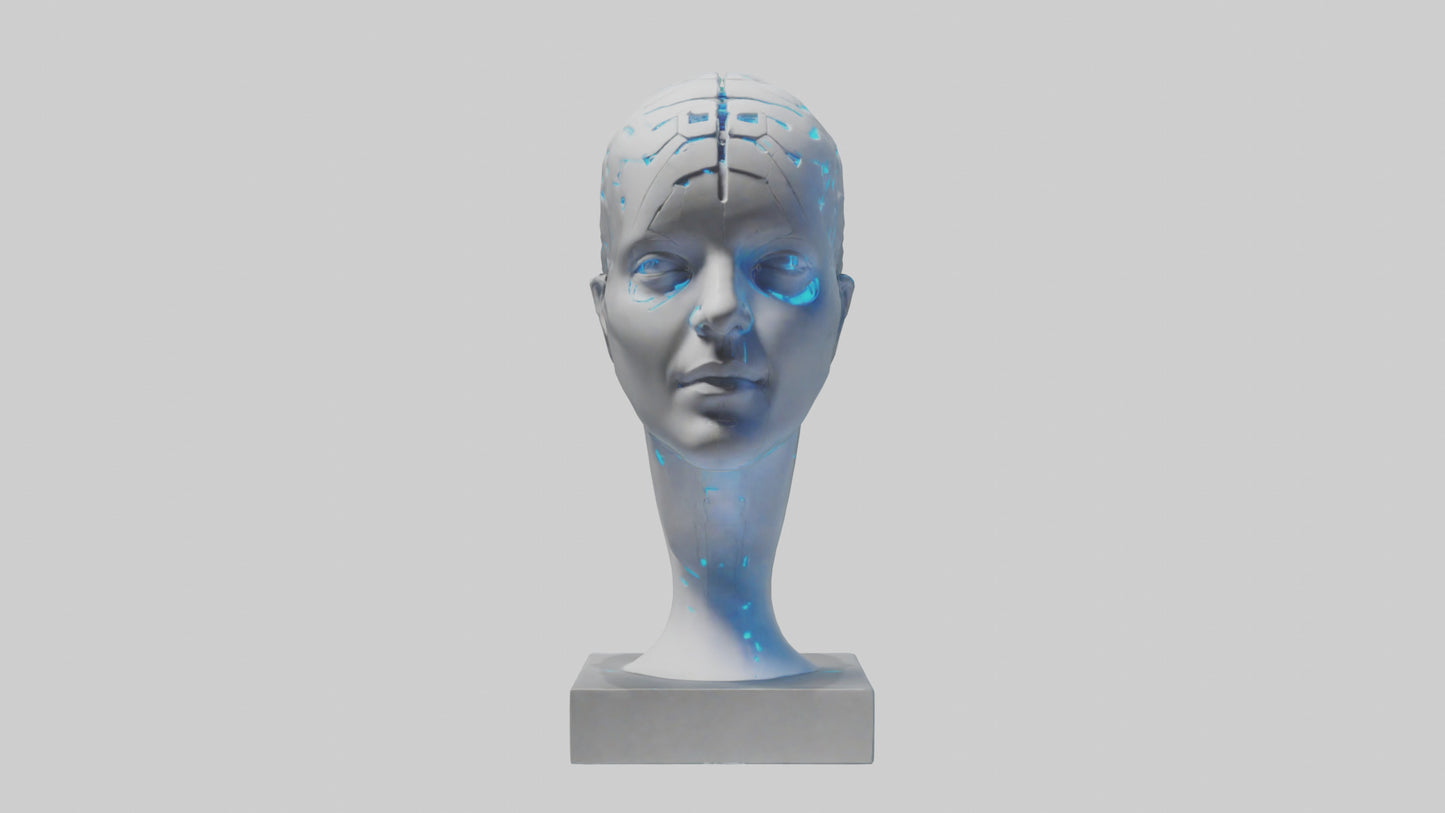 Digital Mind statue model 3D model
