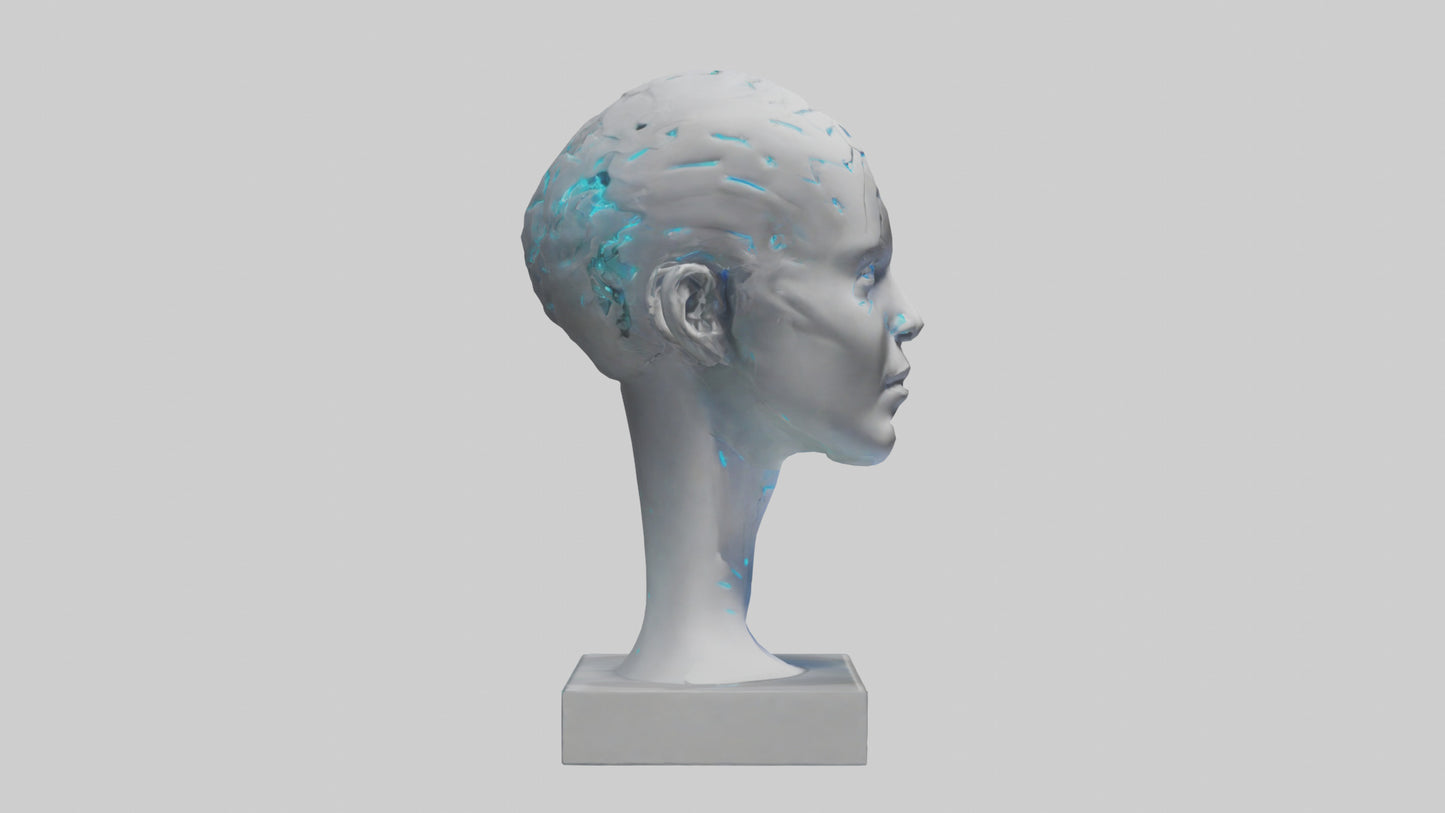 Digital Mind statue model 3D model