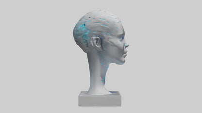 Digital Mind statue model 3D model