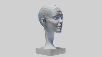 Digital Mind statue model 3D model