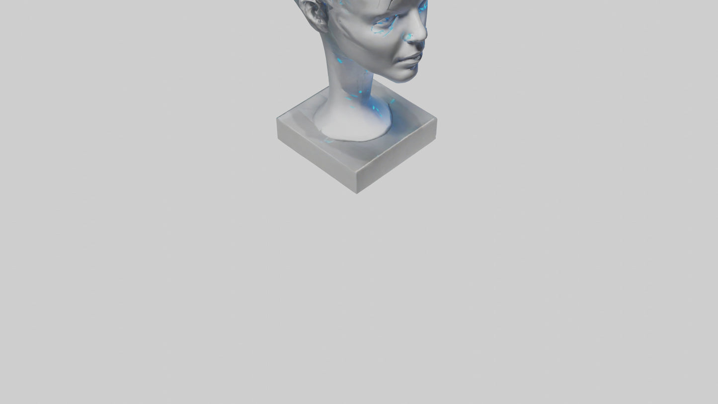 Digital Mind statue model 3D model
