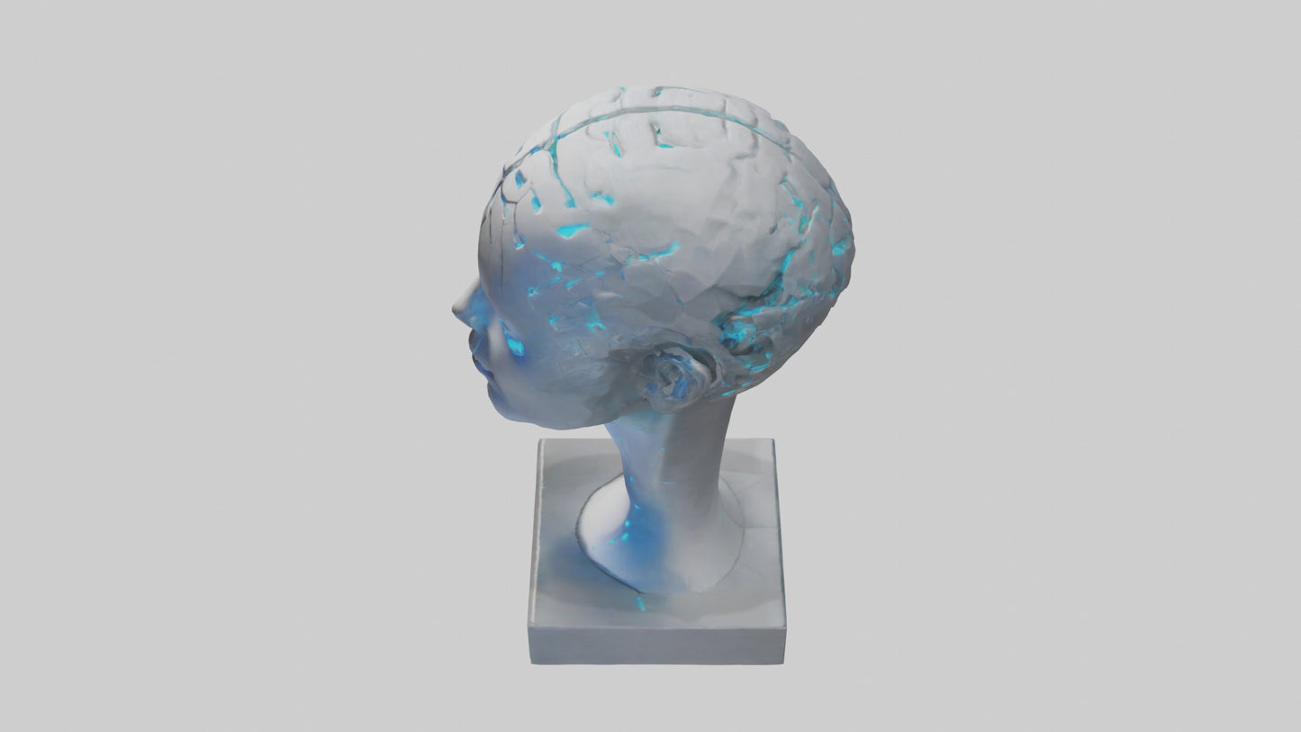 Digital Mind statue model 3D model