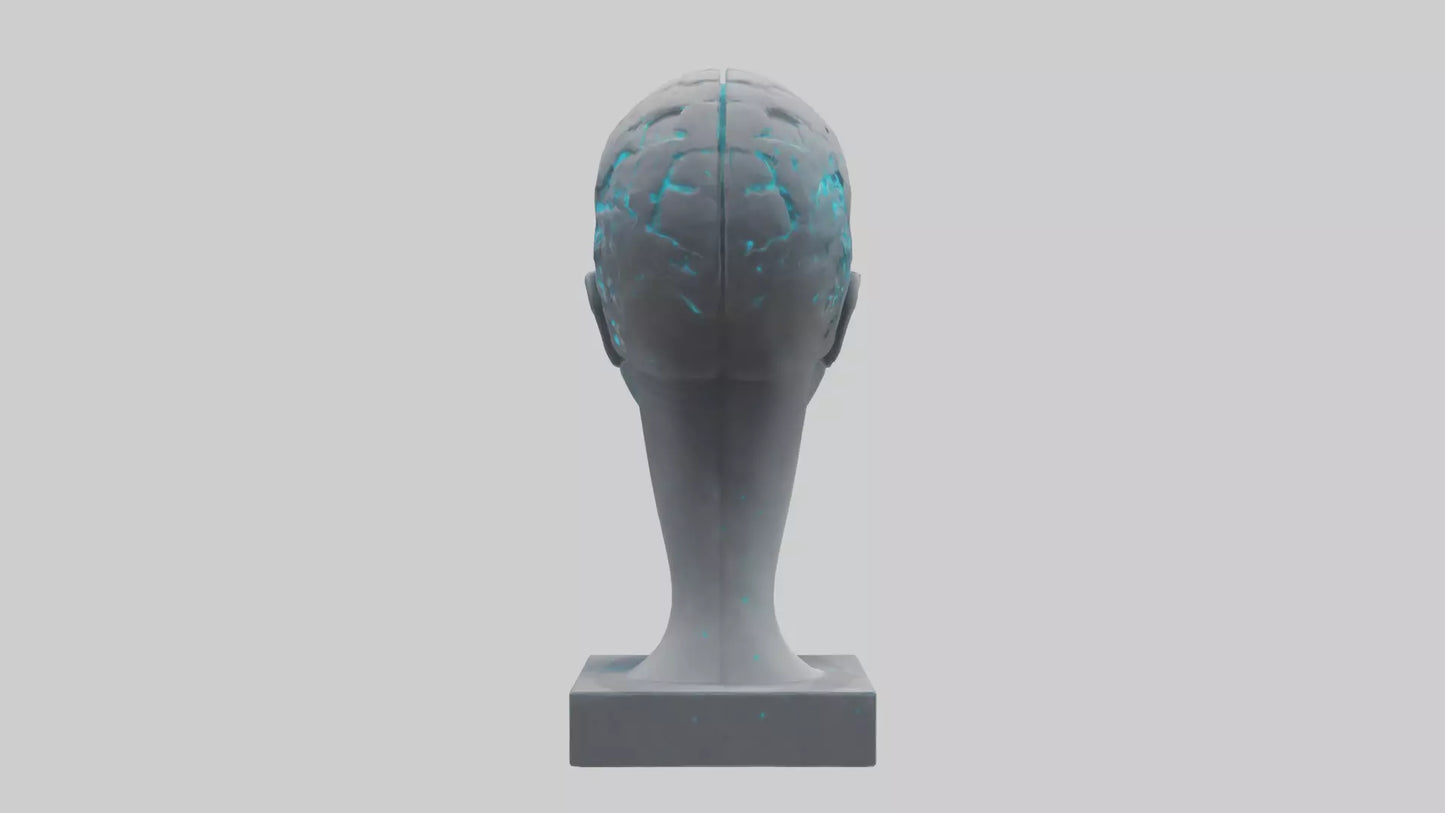 Digital Mind statue model 3D model
