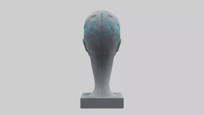 Digital Mind statue model 3D model