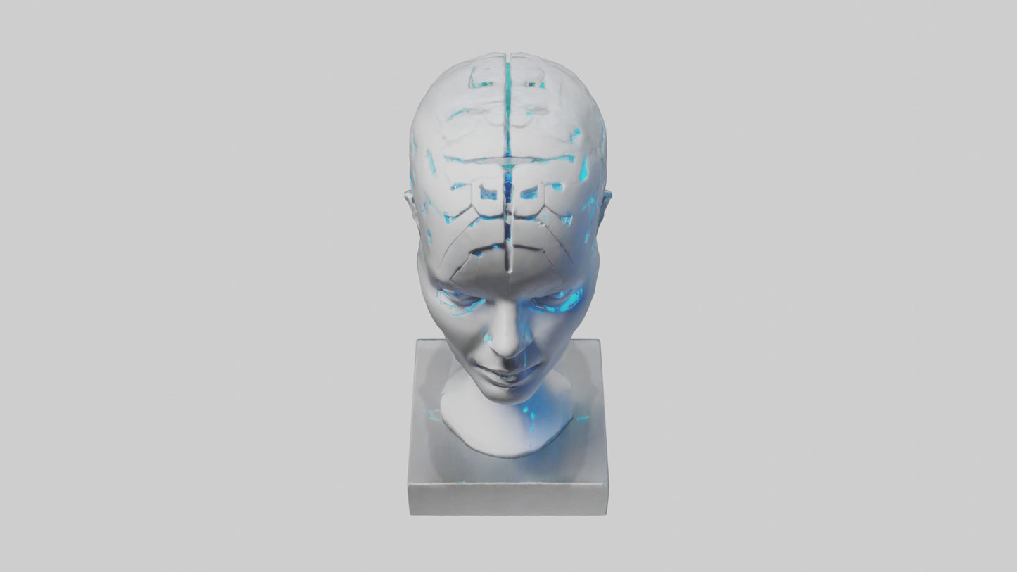 Digital Mind statue model 3D model
