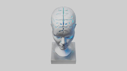 Digital Mind statue model 3D model