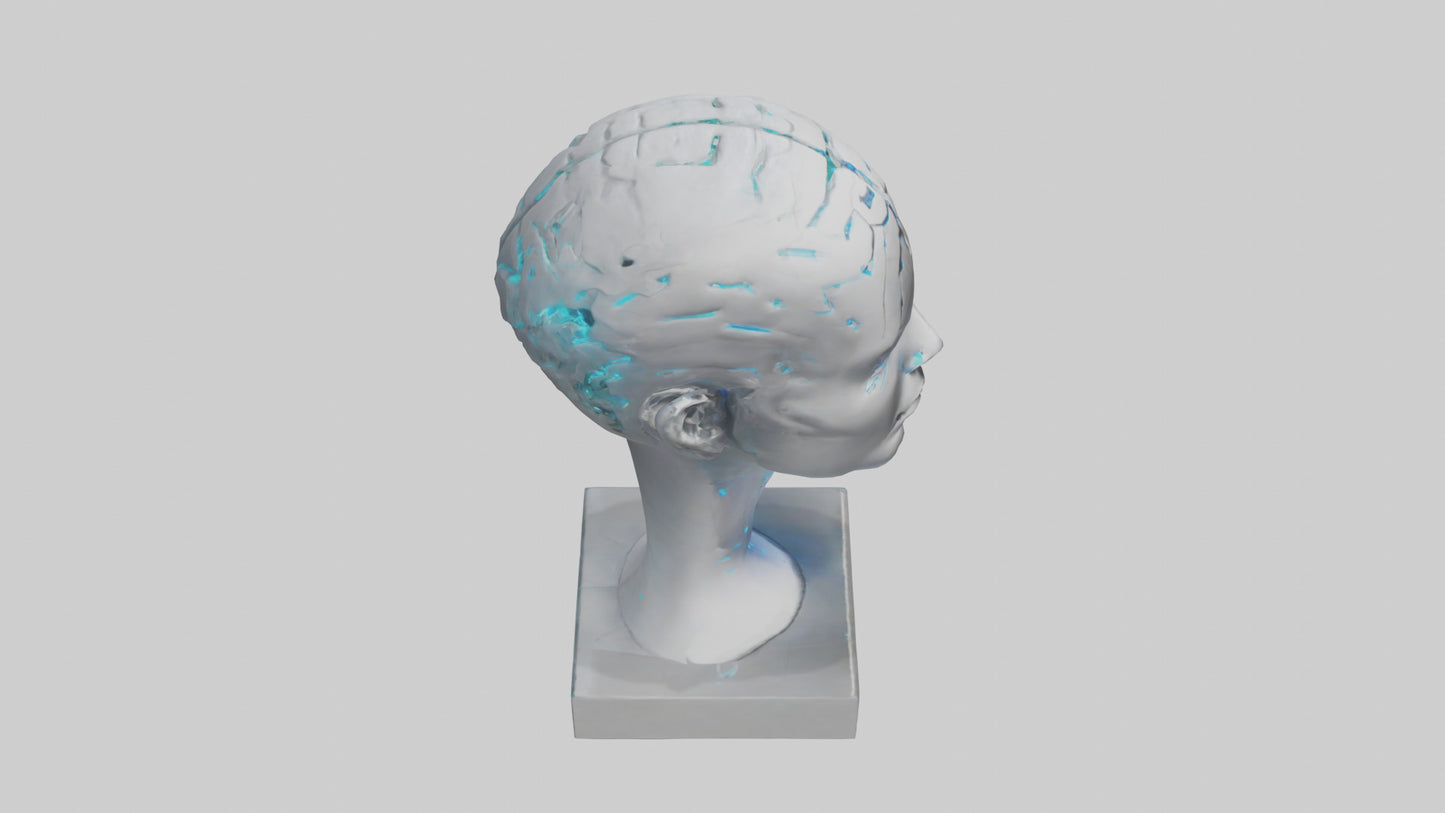 Digital Mind statue model 3D model