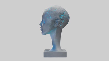 Digital Mind statue model 3D model