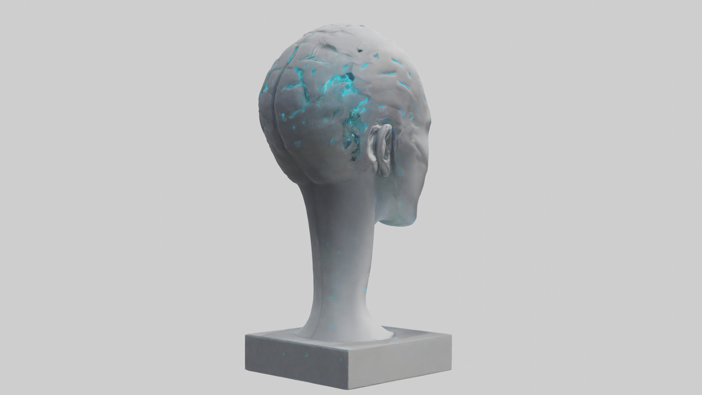 Digital Mind statue model 3D model