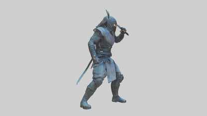 Digital Ninja statue model 3D model