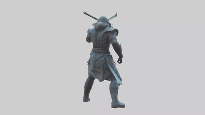 Digital Ninja statue model 3D model
