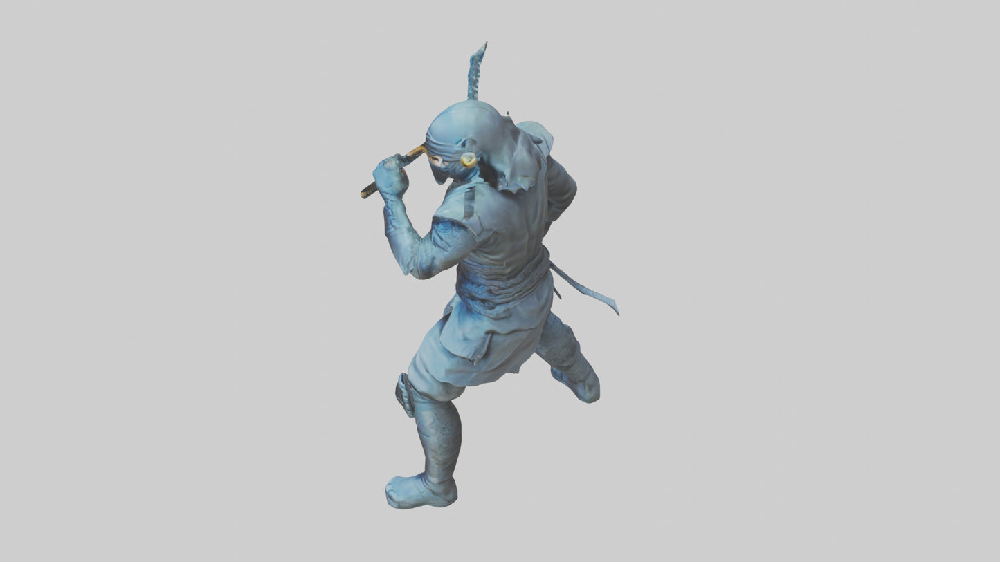 Digital Ninja statue model 3D model