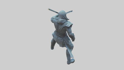 Digital Ninja statue model 3D model