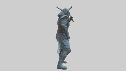 Digital Ninja statue model 3D model