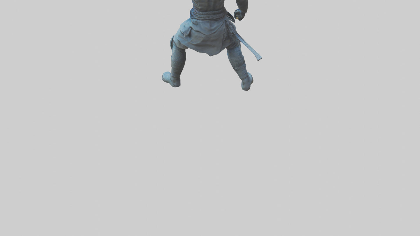 Digital Ninja statue model 3D model