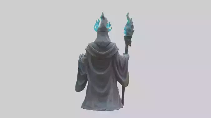 Digital Sorcerer statue model 3D model