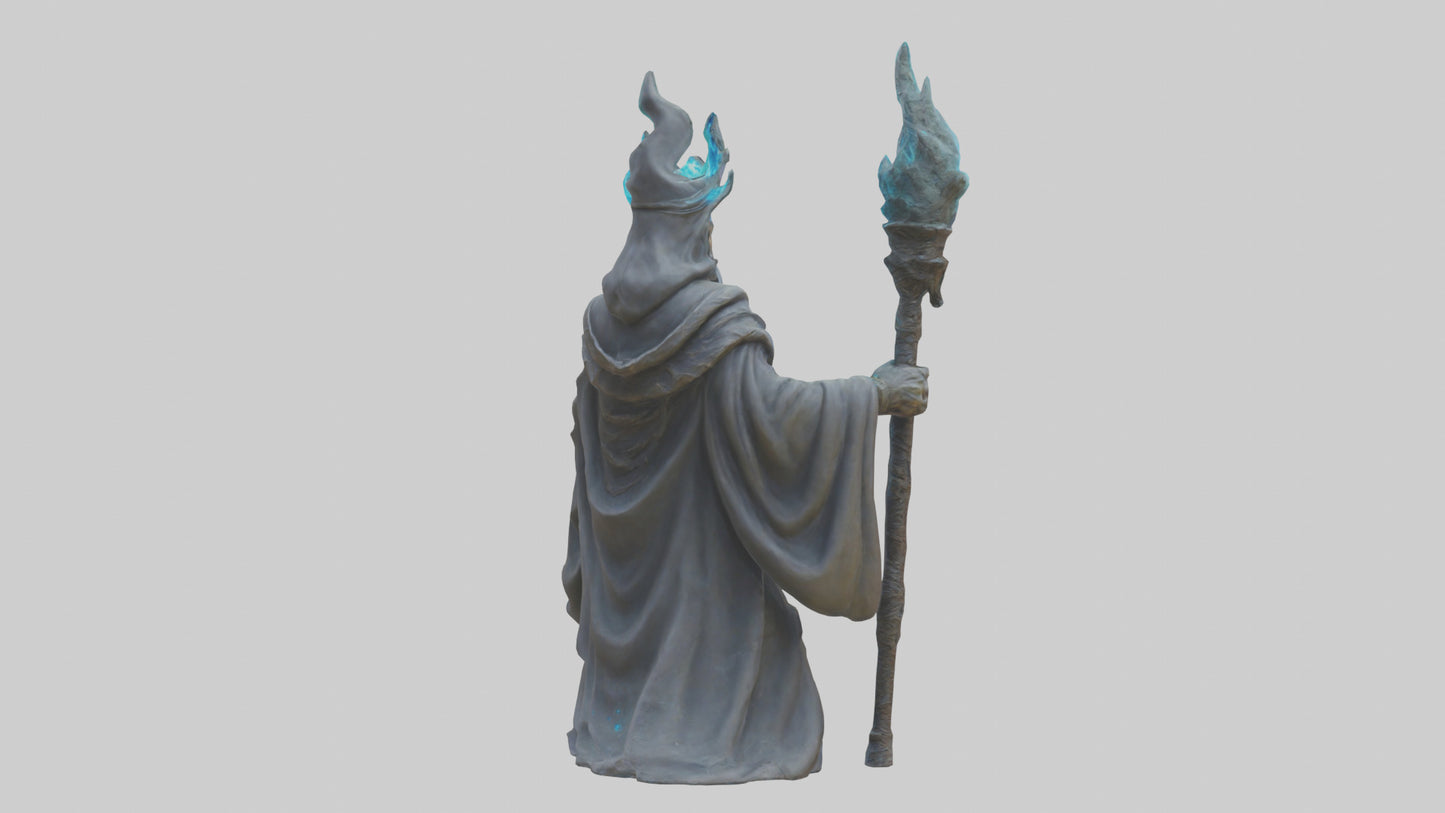 Digital Sorcerer statue model 3D model