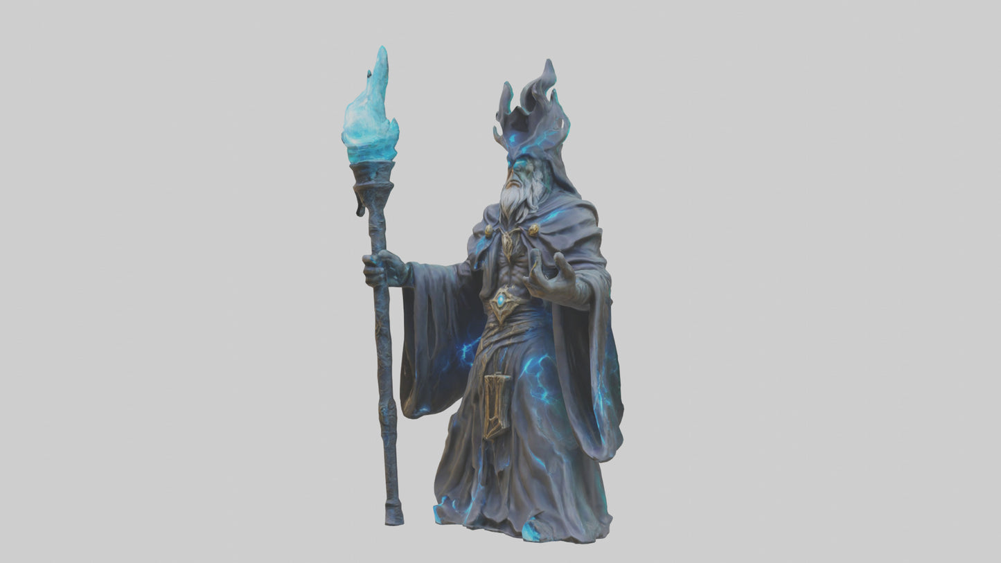 Digital Sorcerer statue model 3D model