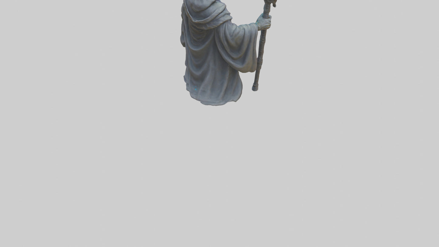 Digital Sorcerer statue model 3D model