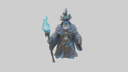 Digital Sorcerer statue model 3D model