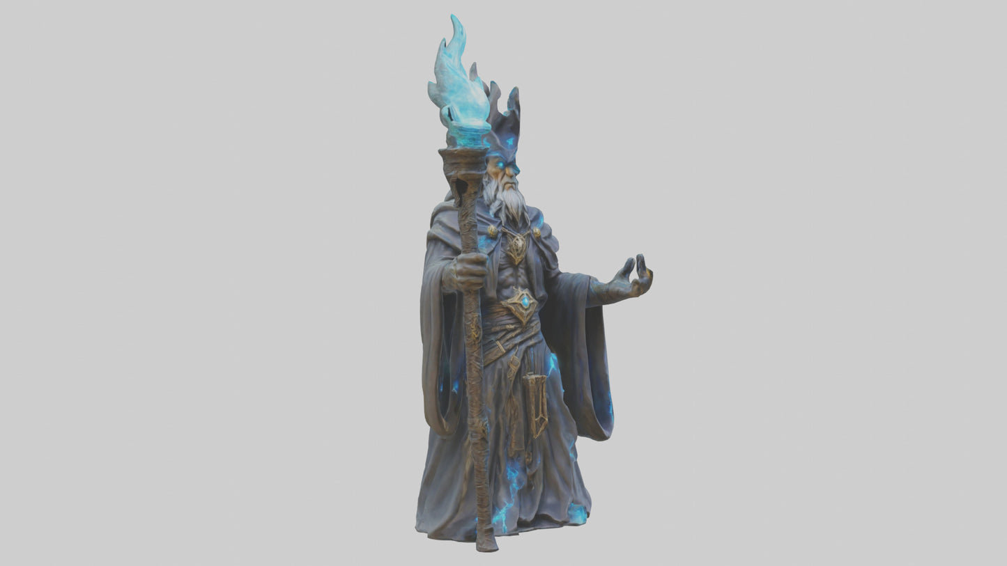 Digital Sorcerer statue model 3D model