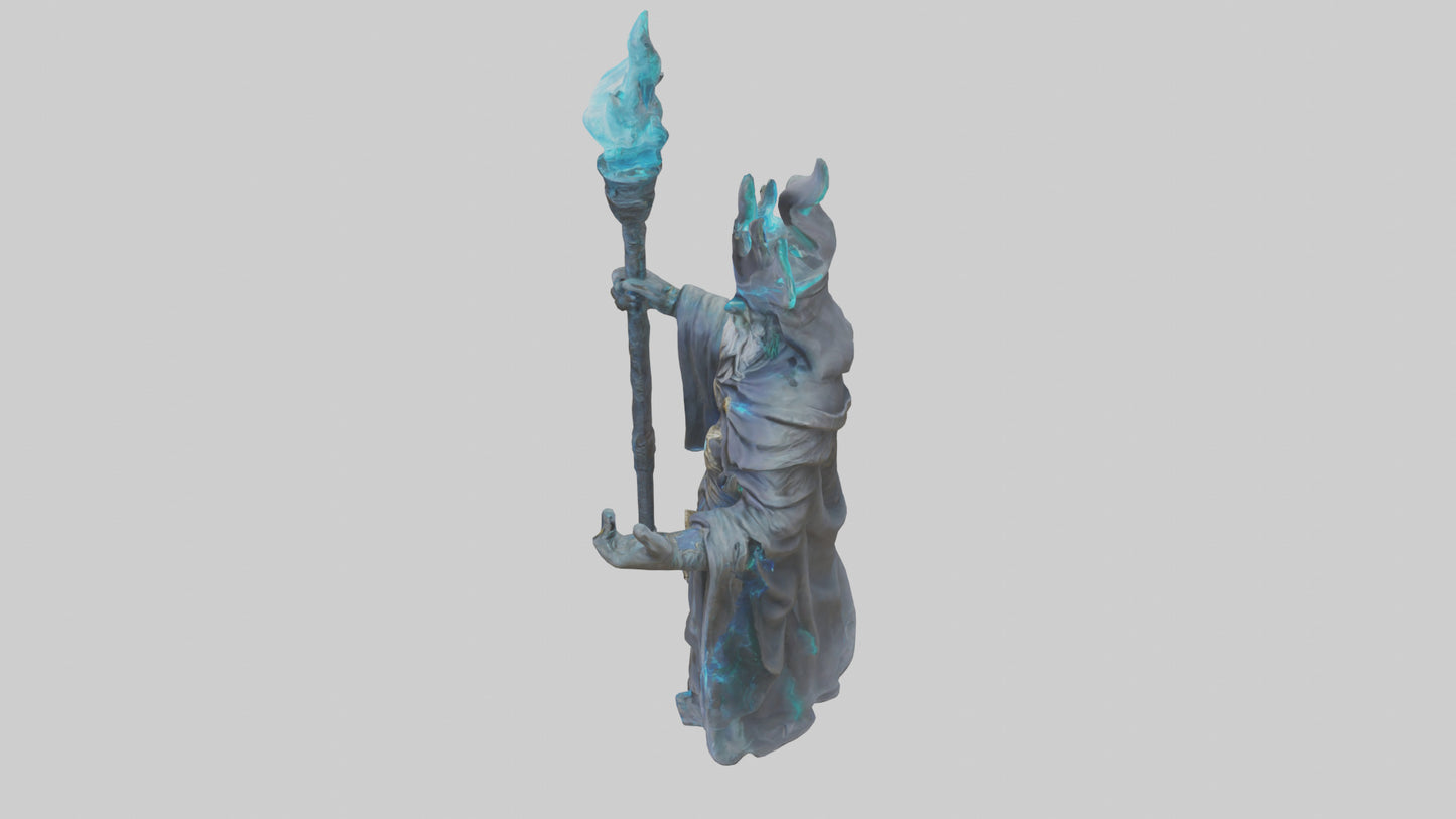 Digital Sorcerer statue model 3D model