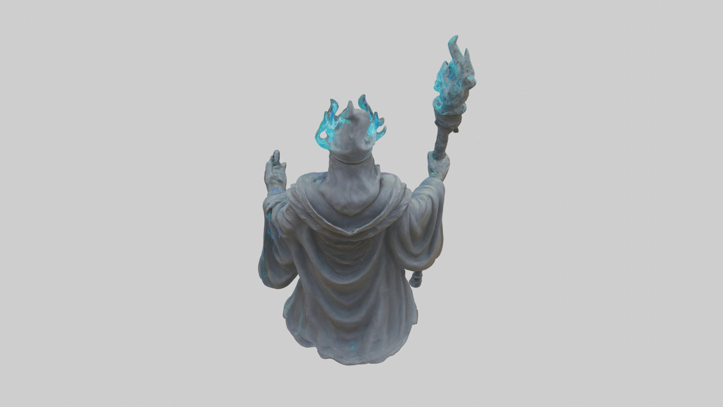 Digital Sorcerer statue model 3D model