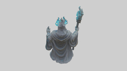 Digital Sorcerer statue model 3D model