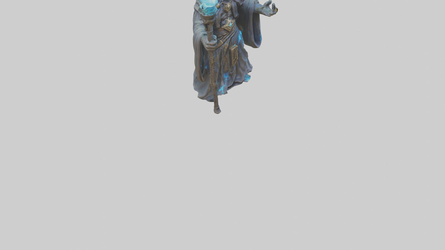Digital Sorcerer statue model 3D model
