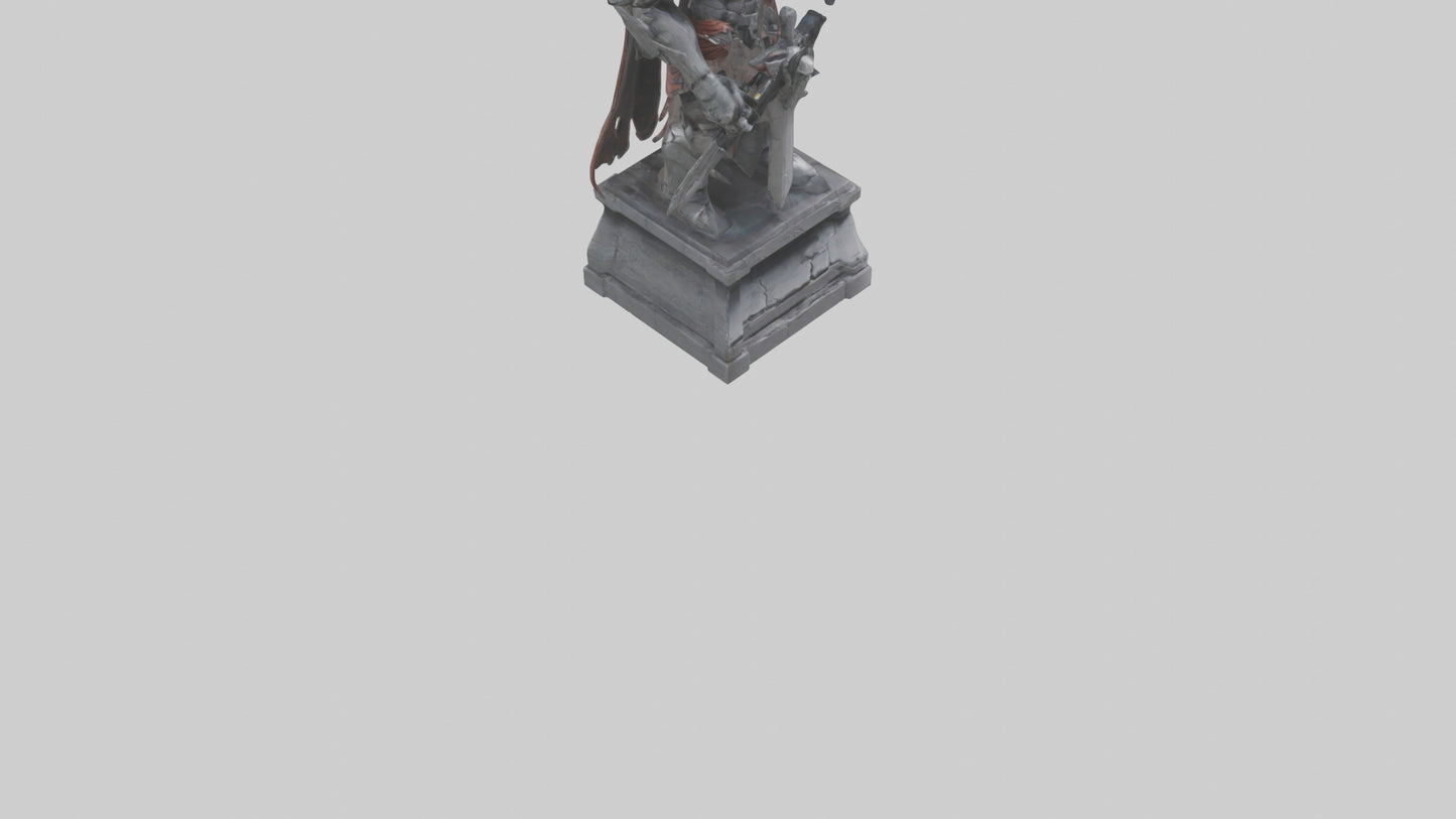 Digital Warlord statue model VR / AR / low-poly