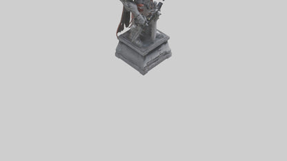 Digital Warlord statue model VR / AR / low-poly