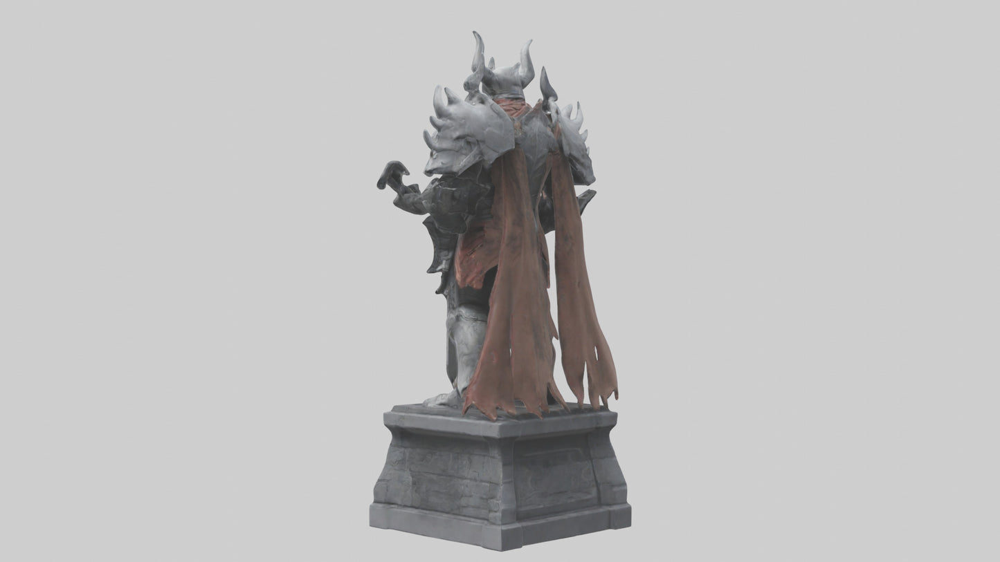 Digital Warlord statue model VR / AR / low-poly