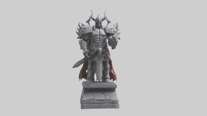Digital Warlord statue model VR / AR / low-poly